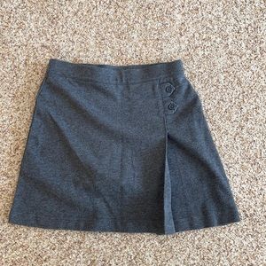 Lands’ End Uniform Girls Knit Skort Regular Size 7 Charcoal Heather